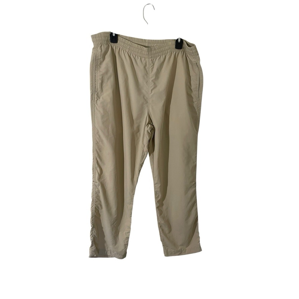 Coolibar Men's Beige Tan Nylon Pull On Travel Hiking Pants Medium SPF 50+‎